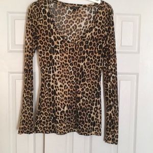 Express Long sleeve leopard shirt